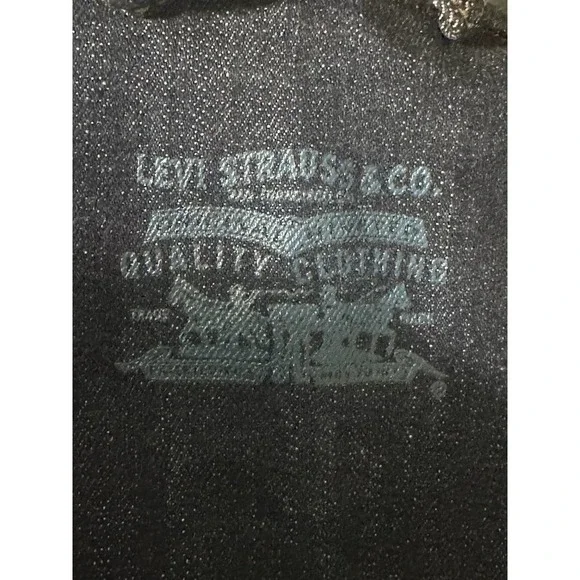 Levis Womens Denim Jean Jacket Trucker Dark Wash Button Up Size S - Picture 5 of 6